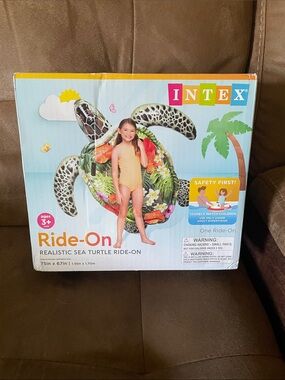 Intex Kids Floral Sea Turtle Ride-On float